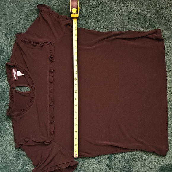 Karl Lagerfeld Black Ruffle Accents Top. - Picture 5 of 5